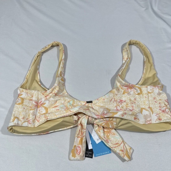 NWT $55 O'Neill [ Medium ] Sydney Mavericks Bikini‎ Top in Straw Yellow - Picture 9 of 15